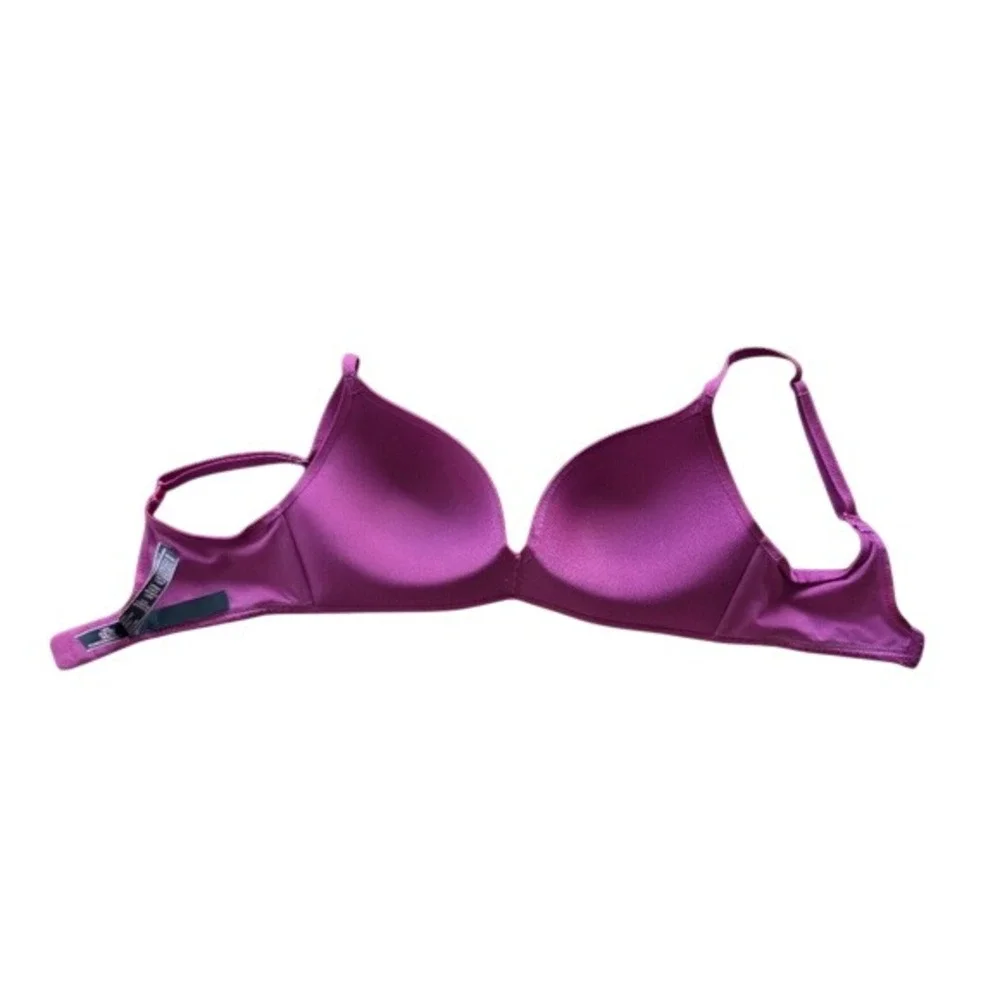Victoria's Secret Pink Berry Magenta‎ Push Up Bra 32D Smooth Sexy Lingerie - Picture 3 of 4